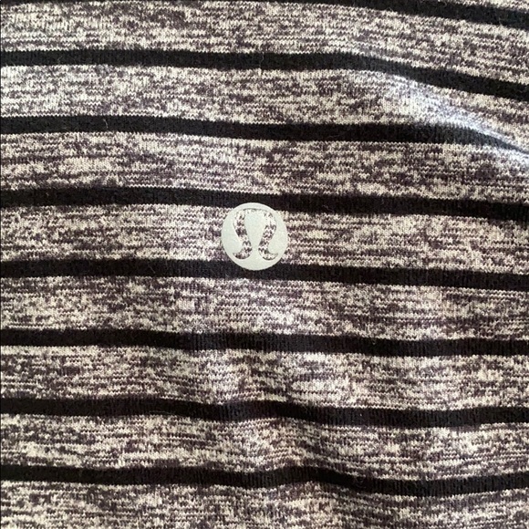 Heathered Grey & Black Striped Lululemon Pullover - Picture 3 of 3